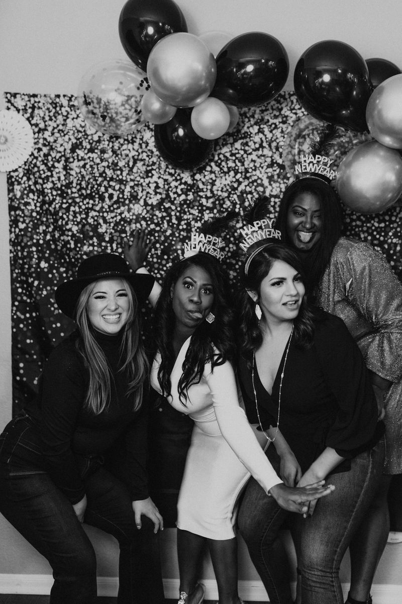 Glam photo booth in action
